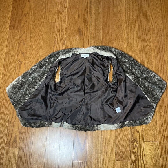 L PL super soft faux fur vest open front Kate Rosie petite - Picture 4 of 9